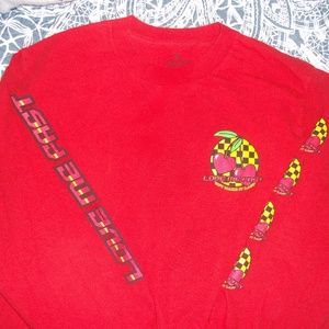 By Samii Ryan Long Sleeve Graphic Red Shirt
